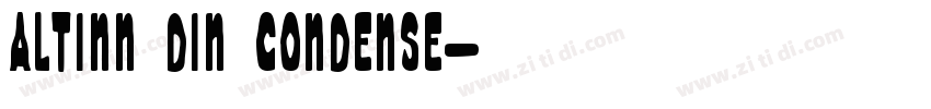 Altinn DIN Condense字体转换
